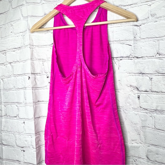 Athleta High Neck Shadow Stripe Chi Tank In Purple/Pink Size XXS 422982 - Picture 2 of 8